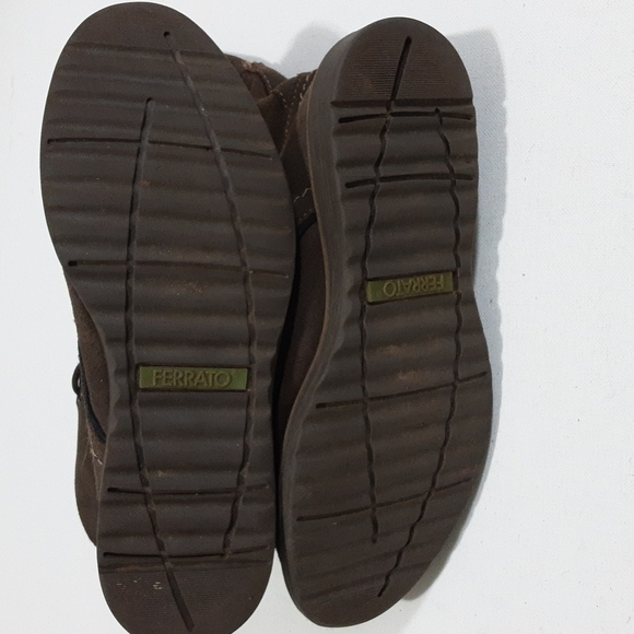 Ferrato men's leather Biker boots 6 Y2k Granpa Brown - Picture 8 of 9